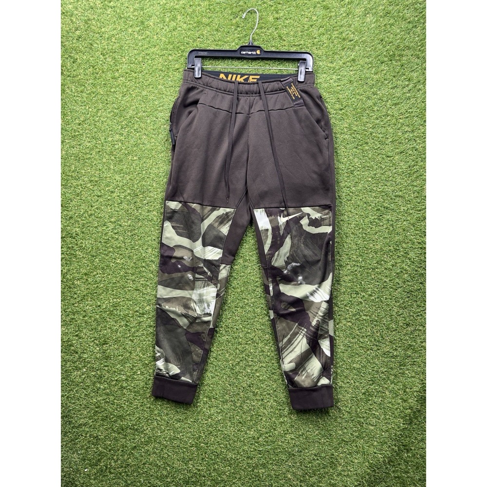 Nike Cascade Brushstroke Joggers Mens Small Therma Fit Pants Camo Drawstring